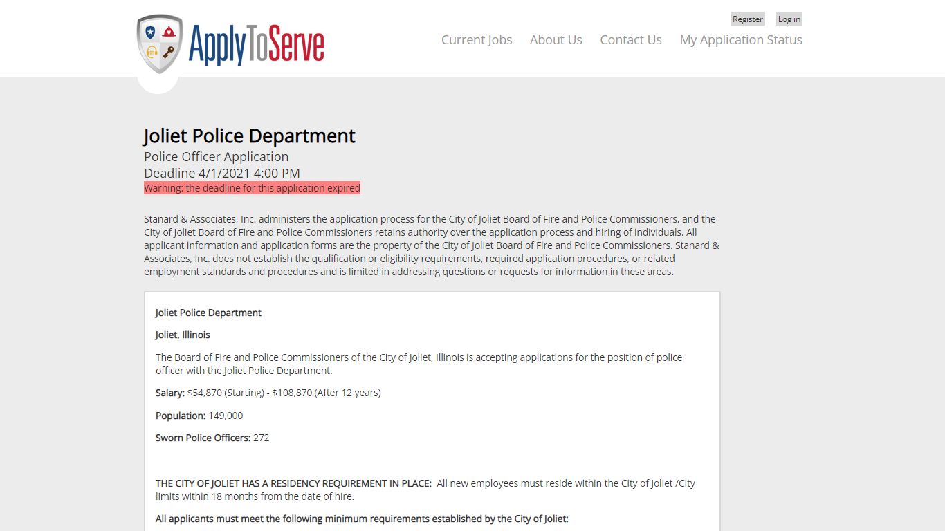 Joliet Police Department - ApplyToServe.com